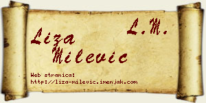 Liza Milević vizit kartica